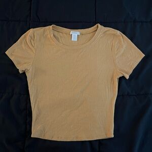 Bozzolo yellow cropped t-shirt
